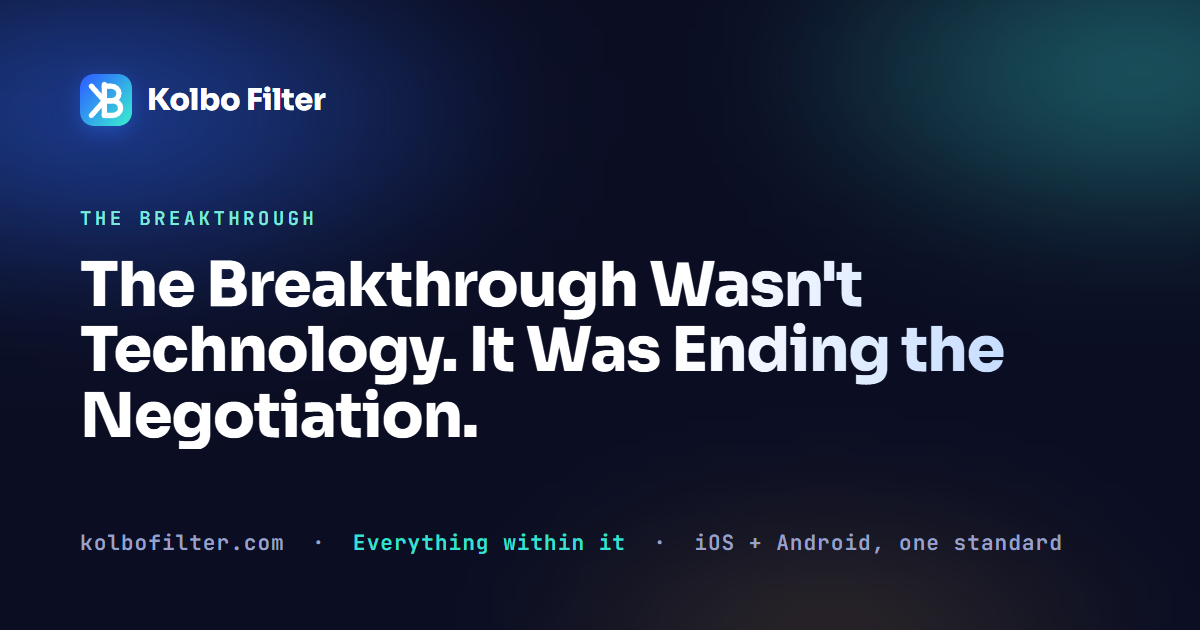 The Breakthrough Wasn't Technology. It Was Ending the Negotiation.