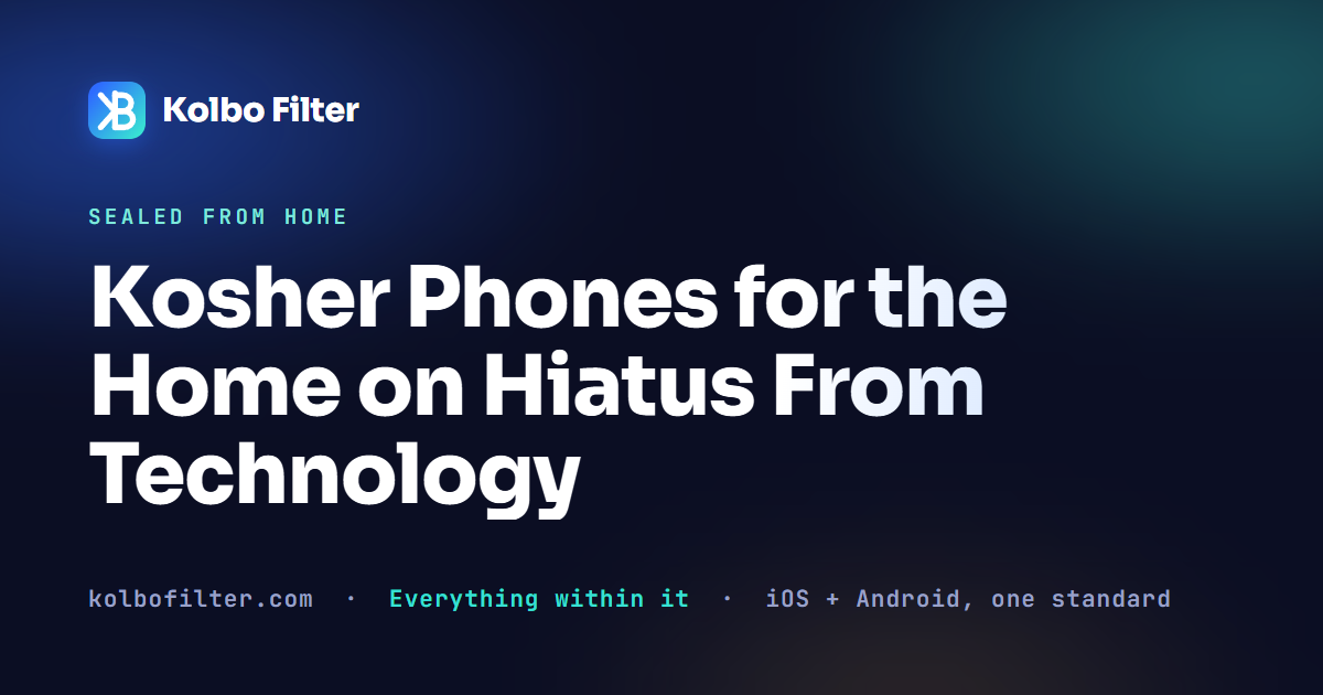 Kosher Phones for the Home on Hiatus From Technology