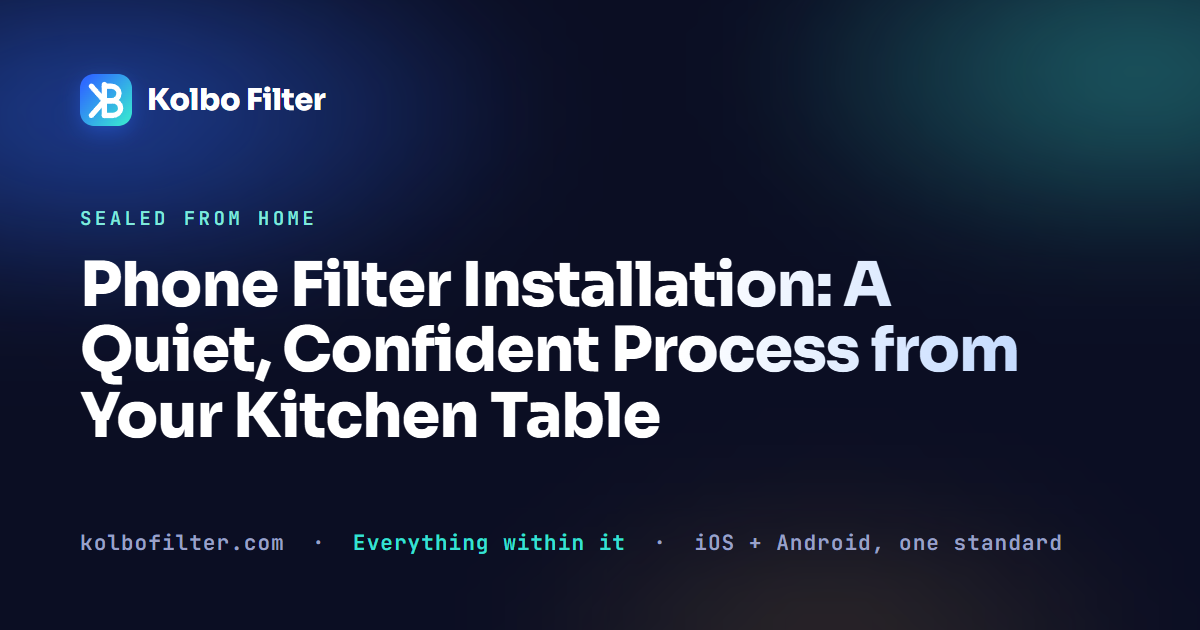 Phone Filter Installation: A Quiet, Confident Process from Your Kitchen Table
