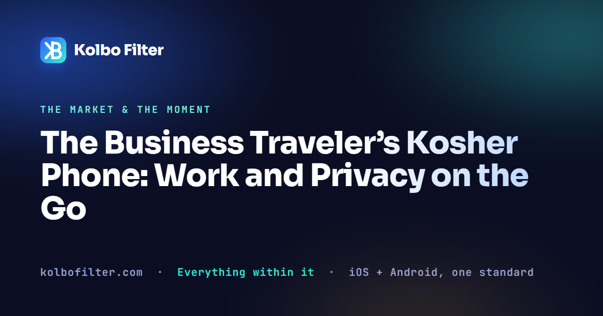 The Business Traveler’s Kosher Phone: Work and Privacy on the Go