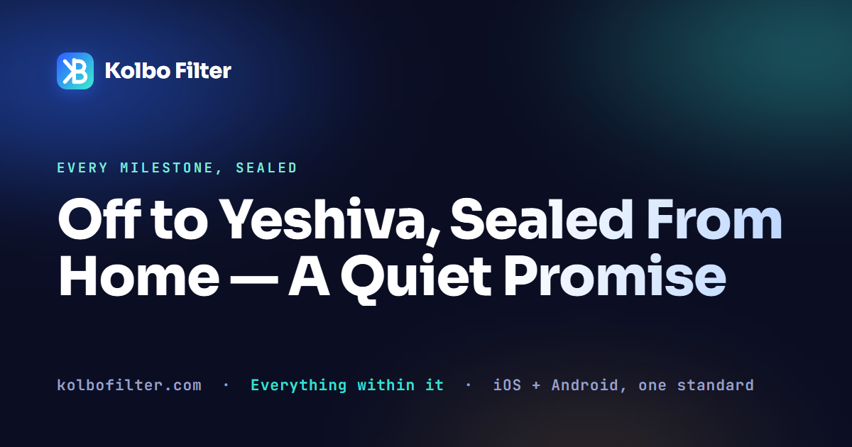Off to Yeshiva, Sealed From Home — A Quiet Promise