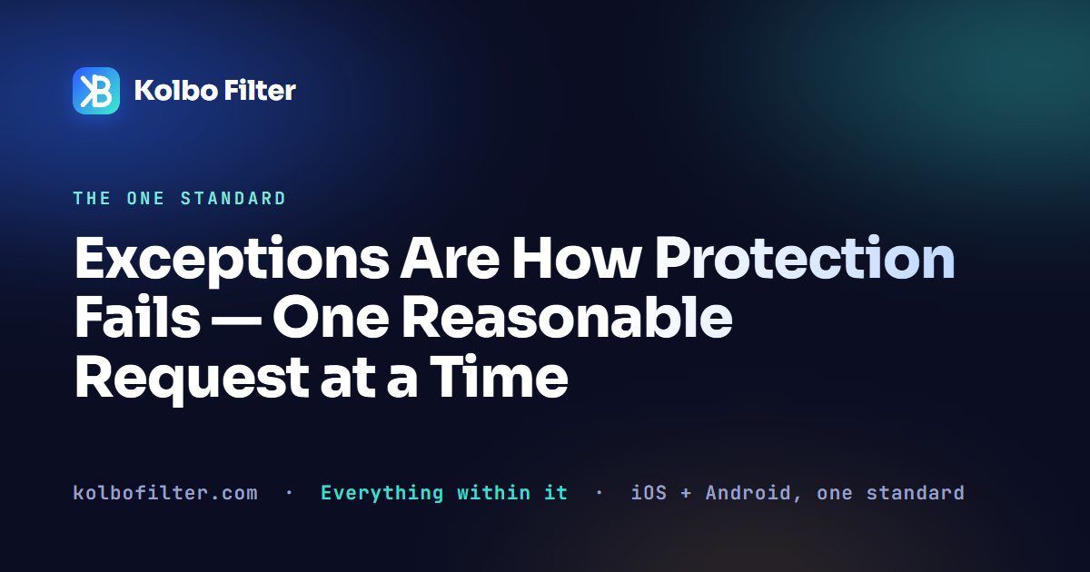 Exceptions Are How Protection Fails — One Reasonable Request at a Time